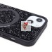 Чехол-накладка для Apple iPhone 13 россыпь кристаллов (титановый черный) - SM029 POSH SHINE SafeMag