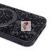 Чехол-накладка для Apple iPhone 13 россыпь кристаллов (титановый черный) - SM029 POSH SHINE SafeMag