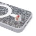 Чехол-накладка для Apple iPhone 13 россыпь кристаллов (титановый белый) - SM029 POSH SHINE SafeMag