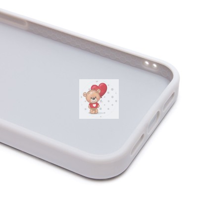 Чехол-накладка для Apple iPhone 13 россыпь кристаллов (титановый белый) - SM029 POSH SHINE SafeMag