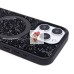 Чехол-накладка для Apple iPhone 15 Pro россыпь кристаллов (титановый черный) - SM029 POSH SHINE SafeMag