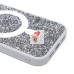 Чехол-накладка для Apple iPhone 15 Pro россыпь кристаллов (титановый белый) - SM029 POSH SHINE SafeMag