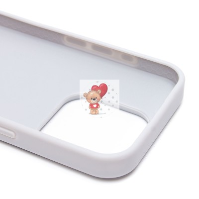 Чехол-накладка для Apple iPhone 15 Pro россыпь кристаллов (титановый белый) - SM029 POSH SHINE SafeMag