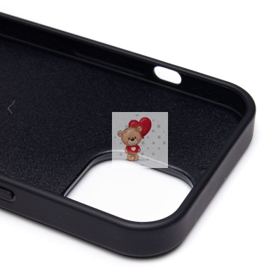 Чехол-накладка для Apple iPhone 15 россыпь кристаллов (титановый черный) - SM029 POSH SHINE SafeMag