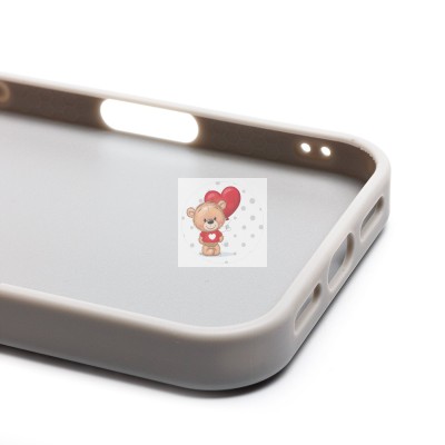 Чехол-накладка для Apple iPhone 16 россыпь кристаллов (титановый белый) - SM029 POSH SHINE SafeMag