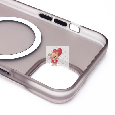 Чехол-накладка для Apple iPhone 14 (черный/матовый прозрачный) - SM038 SafeMag Чехол-накладка для Apple iPhone 14 (черный/матовый прозрачный) - SM038 SafeMag