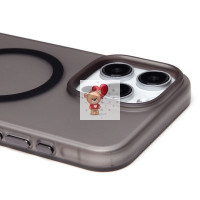 Чехол-накладка для Apple iPhone 15 Pro Max (черный/матовый прозрачный) - SM038 SafeMag