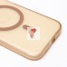 Чехол-накладка для Apple iPhone 15 (золотой/матовый прозрачный) - SM038 SafeMag Чехол-накладка для Apple iPhone 15 (золотой/матовый прозрачный) - SM038 SafeMag
