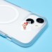 Чехол-накладка для Apple iPhone 15 (белый/матовый прозрачный) - SM038 SafeMag