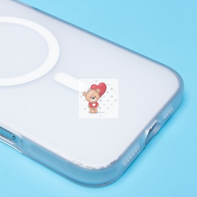 Чехол-накладка для Apple iPhone 16 Pro Max (белый/матовый прозрачный) - SM038 SafeMag