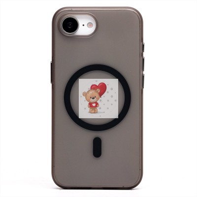 Чехол-накладка для Apple iPhone 16e (черный/матовый прозрачный) - SM038 SafeMag Чехол-накладка для Apple iPhone 16e (черный/матовый прозрачный) - SM038 SafeMag