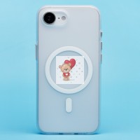 Чехол-накладка для Apple iPhone 16e (белый/матовый прозрачный) - SM038 SafeMag