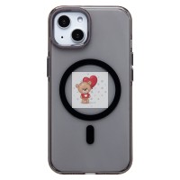 Чехол-накладка для Apple iPhone 13 (черный/прозрачный) - SM039 SafeMag