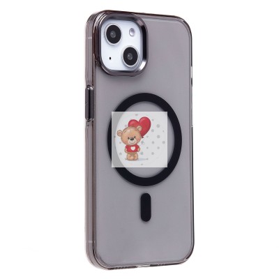 Чехол-накладка для Apple iPhone 13 (черный/прозрачный) - SM039 SafeMag