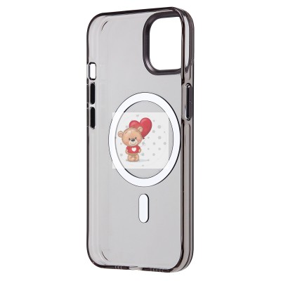 Чехол-накладка для Apple iPhone 13 (черный/прозрачный) - SM039 SafeMag