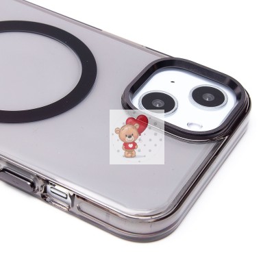 Чехол-накладка для Apple iPhone 13 (черный/прозрачный) - SM039 SafeMag