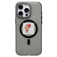 Чехол-накладка для Apple iPhone 15 Pro Max (черный/прозрачный) - SM039 SafeMag