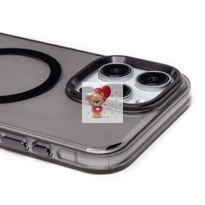 Чехол-накладка для Apple iPhone 15 Pro Max (черный/прозрачный) - SM039 SafeMag