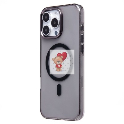 Чехол-накладка для Apple iPhone 16 Pro Max (черный/прозрачный) - SM039 SafeMag Чехол-накладка для Apple iPhone 16 Pro Max (черный/прозрачный) - SM039 SafeMag