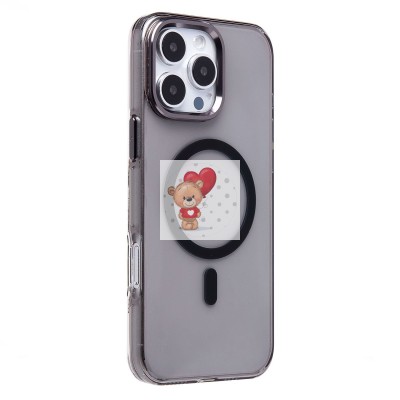 Чехол-накладка для Apple iPhone 16 Pro Max (черный/прозрачный) - SM039 SafeMag Чехол-накладка для Apple iPhone 16 Pro Max (черный/прозрачный) - SM039 SafeMag