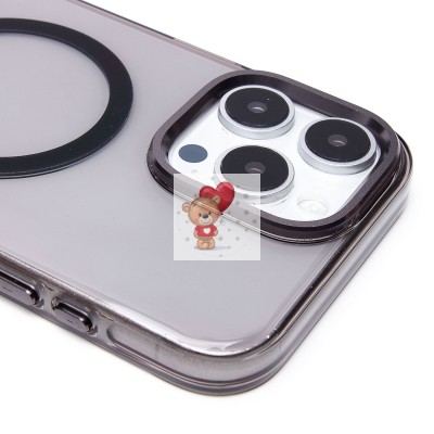 Чехол-накладка для Apple iPhone 16 Pro Max (черный/прозрачный) - SM039 SafeMag Чехол-накладка для Apple iPhone 16 Pro Max (черный/прозрачный) - SM039 SafeMag