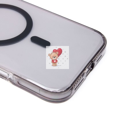 Чехол-накладка для Apple iPhone 16 Pro Max (черный/прозрачный) - SM039 SafeMag Чехол-накладка для Apple iPhone 16 Pro Max (черный/прозрачный) - SM039 SafeMag