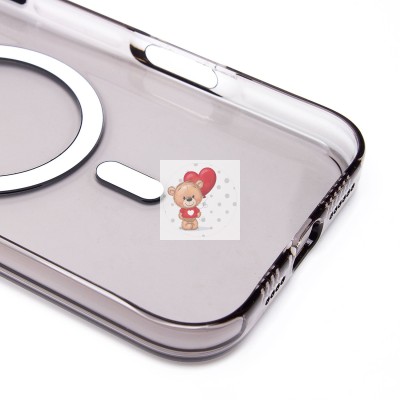 Чехол-накладка для Apple iPhone 16 Pro Max (черный/прозрачный) - SM039 SafeMag Чехол-накладка для Apple iPhone 16 Pro Max (черный/прозрачный) - SM039 SafeMag