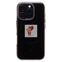 Чехол-накладка для Apple iPhone 16 Pro (черный/прозрачный) - SM039 SafeMag