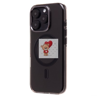 Чехол-накладка для Apple iPhone 16 Pro (черный/прозрачный) - SM039 SafeMag