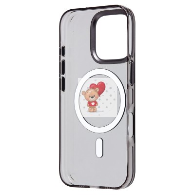 Чехол-накладка для Apple iPhone 16 Pro (черный/прозрачный) - SM039 SafeMag