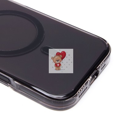 Чехол-накладка для Apple iPhone 16 Pro (черный/прозрачный) - SM039 SafeMag