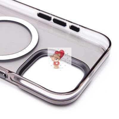 Чехол-накладка для Apple iPhone 16 Pro (черный/прозрачный) - SM039 SafeMag