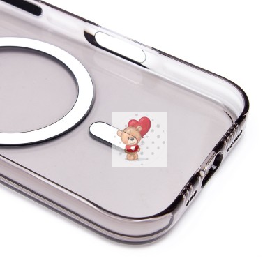 Чехол-накладка для Apple iPhone 16 Pro (черный/прозрачный) - SM039 SafeMag