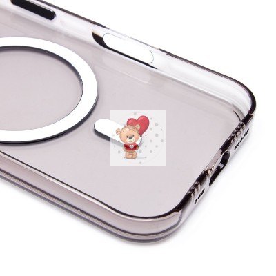 Чехол-накладка для Apple iPhone 16 (черный/прозрачный) - SM039 SafeMag