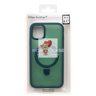 Чехол-накладка для Apple iPhone 11 (темно-зеленый) - SM088 SafeMag