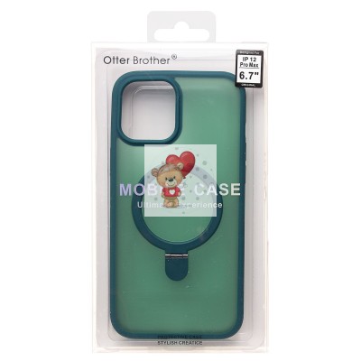 Чехол-накладка для Apple iPhone 12 Pro Max (темно-зеленый) - SM088 SafeMag