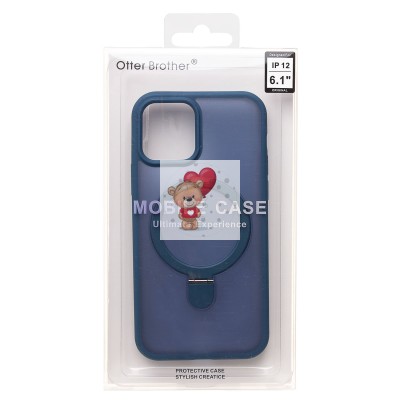 Чехол-накладка для Apple iPhone 12 (темно-синий) - SM088 SafeMag