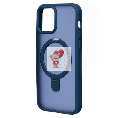 Чехол-накладка для Apple iPhone 12 (темно-синий) - SM088 SafeMag