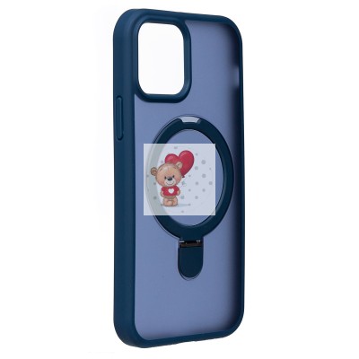 Чехол-накладка для Apple iPhone 12 (темно-синий) - SM088 SafeMag