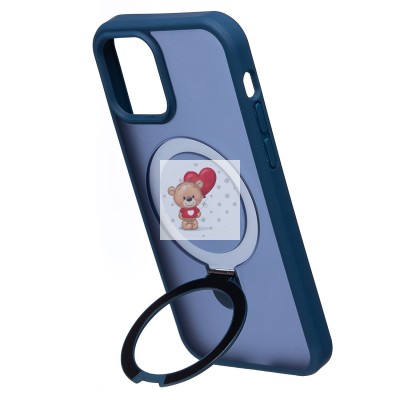 Чехол-накладка для Apple iPhone 12 (темно-синий) - SM088 SafeMag