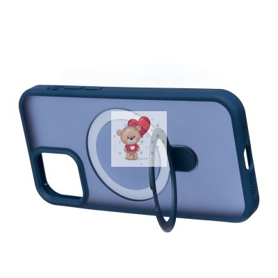 Чехол-накладка для Apple iPhone 12 (темно-синий) - SM088 SafeMag