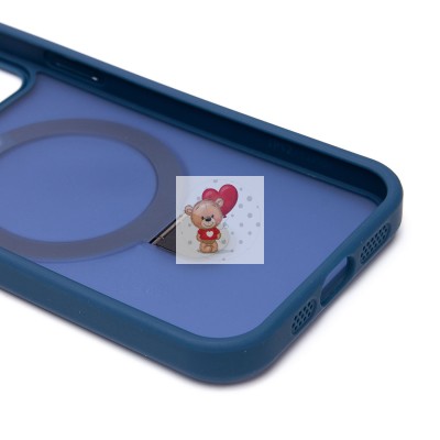 Чехол-накладка для Apple iPhone 12 (темно-синий) - SM088 SafeMag