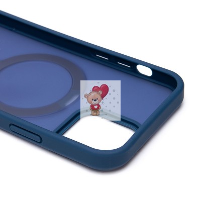 Чехол-накладка для Apple iPhone 12 (темно-синий) - SM088 SafeMag