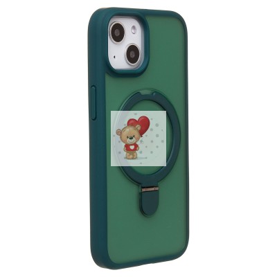 Чехол-накладка для Apple iPhone 14 (темно-зеленый) - SM088 SafeMag