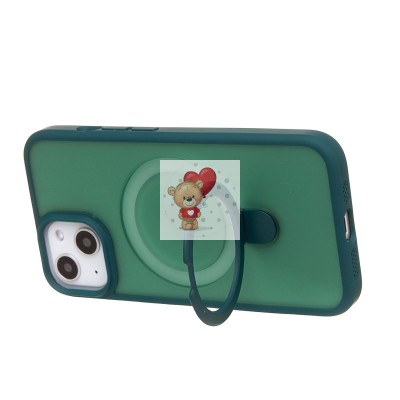 Чехол-накладка для Apple iPhone 14 (темно-зеленый) - SM088 SafeMag