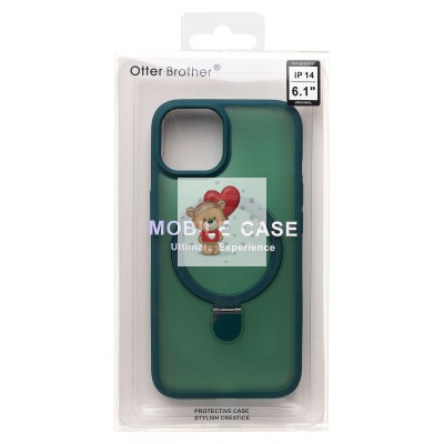 Чехол-накладка для Apple iPhone 14 (темно-зеленый) - SM088 SafeMag