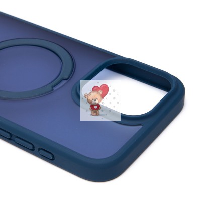 Чехол-накладка для Apple iPhone 15 Pro Max (темно-синий) - SM088 SafeMag