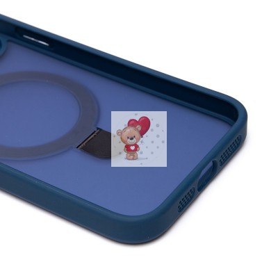 Чехол-накладка для Apple iPhone 15 Pro Max (темно-синий) - SM088 SafeMag