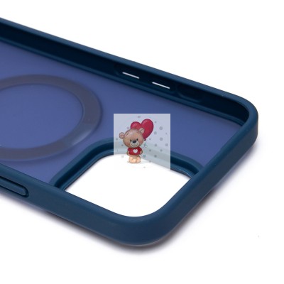 Чехол-накладка для Apple iPhone 15 Pro Max (темно-синий) - SM088 SafeMag
