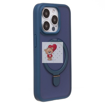 Чехол-накладка для Apple iPhone 15 Pro (темно-синий) - SM088 SafeMag